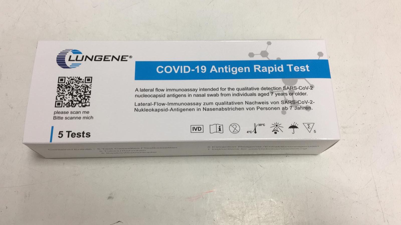 COVID-19 Rapid Antigen-Schnelltest, Nasen-Abstrich, CLUNGENE